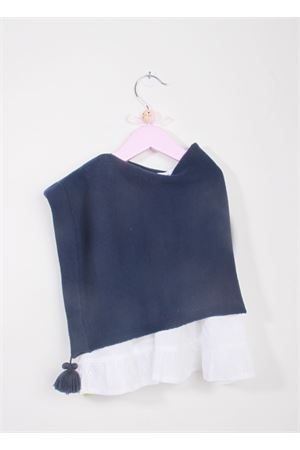 BLue handmade wool baby girl cloak Capridea | PONCHOGRA6